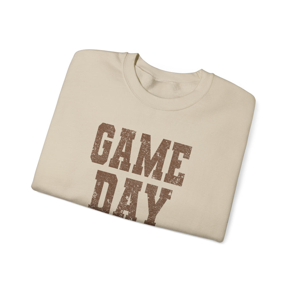 Game Day Crewneck Sweatshirt — Distressed Sports Fan Pullover