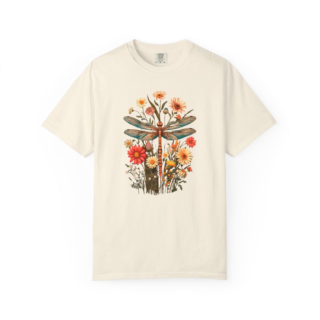 Dragonfly & Wildflower Vintage Floral Nature Tee