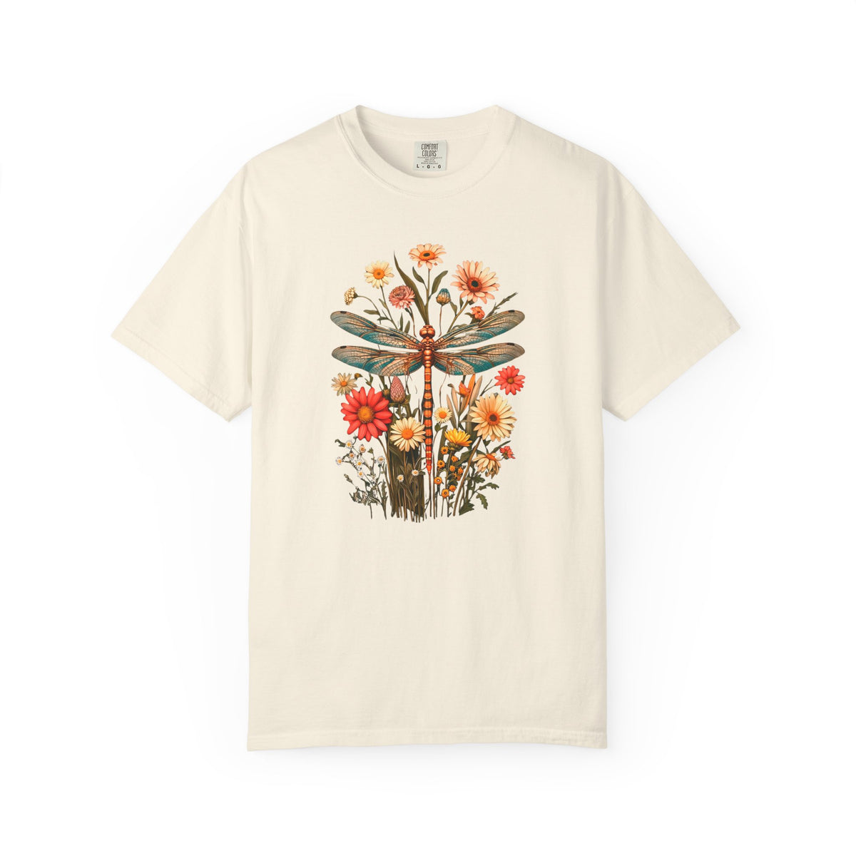 Dragonfly & Wildflower Vintage Floral Nature Tee
