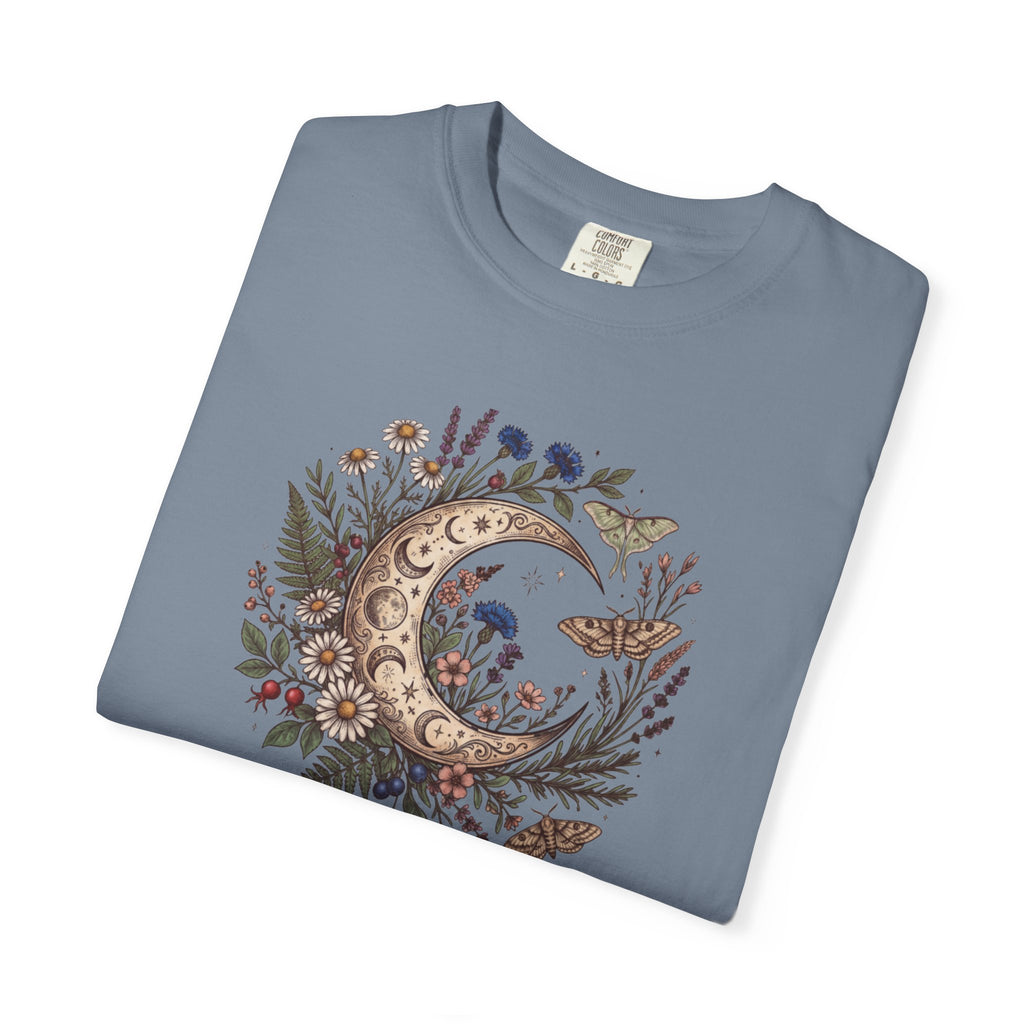 Boho Crescent Moon with Wildflowers