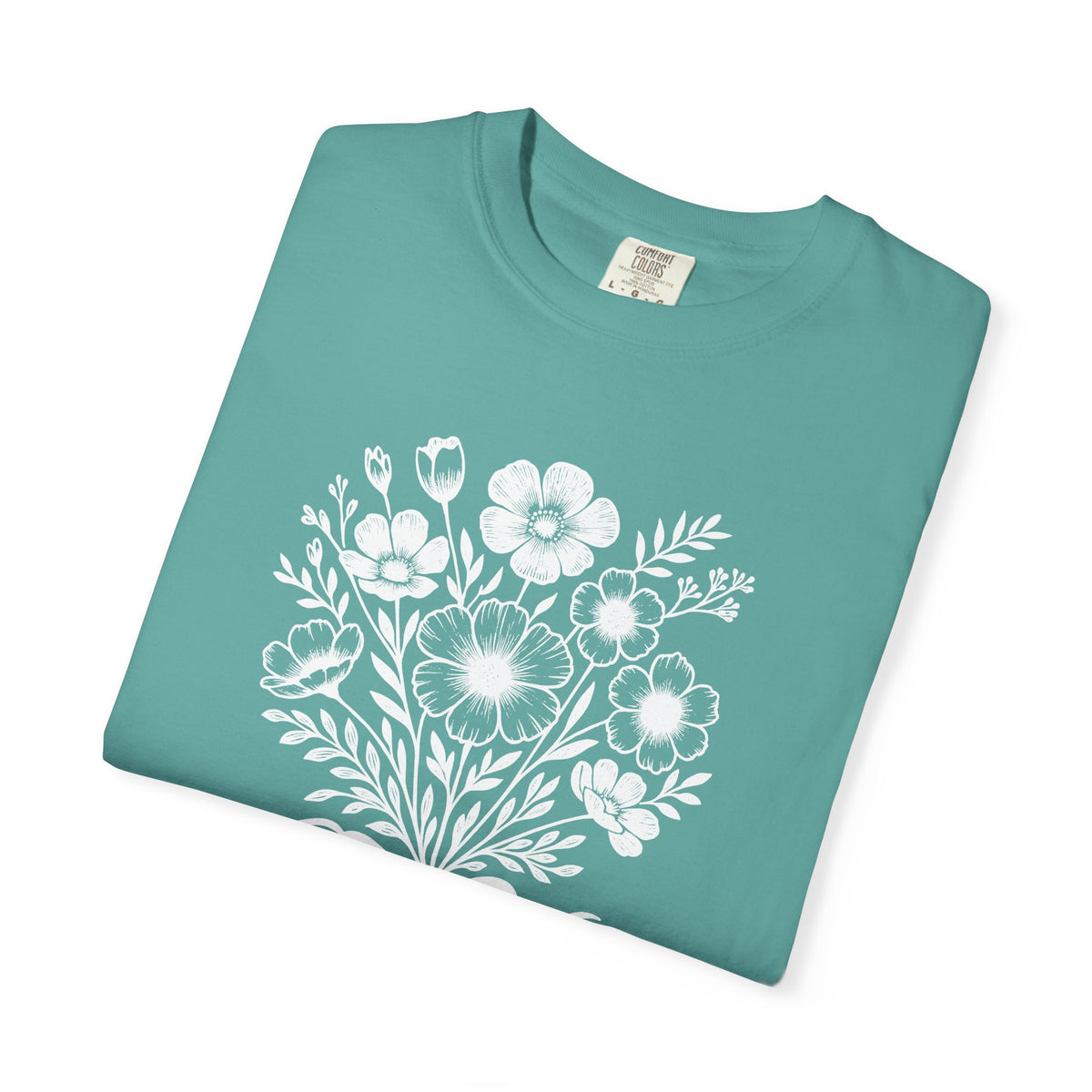 Floral Teacher T-Shirt — "Teachers plant seeds of love that bloom forever"