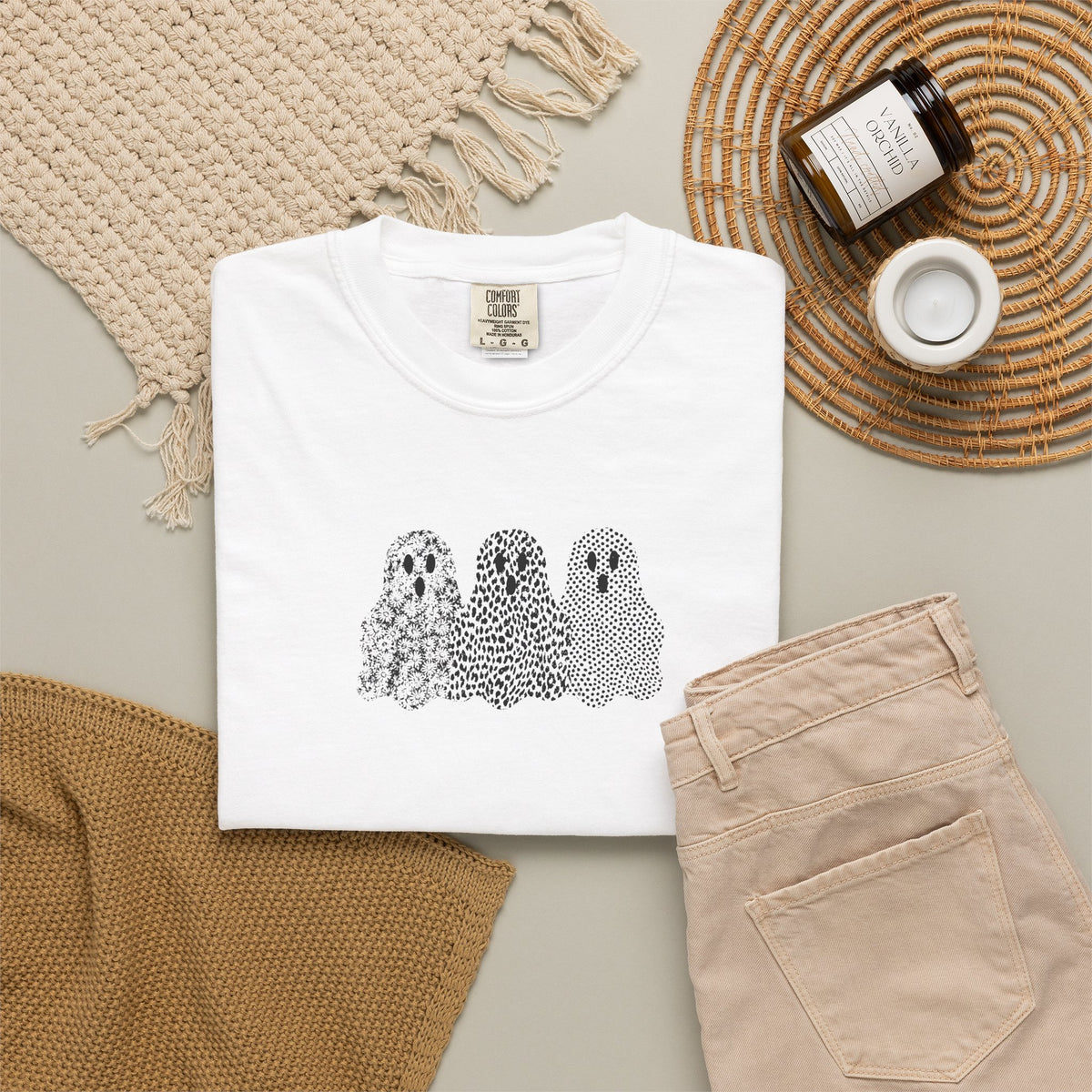 Cute Ghost Crew Graphic Tee