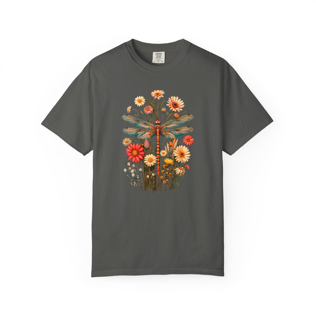 Dragonfly & Wildflower Vintage Floral Nature Tee