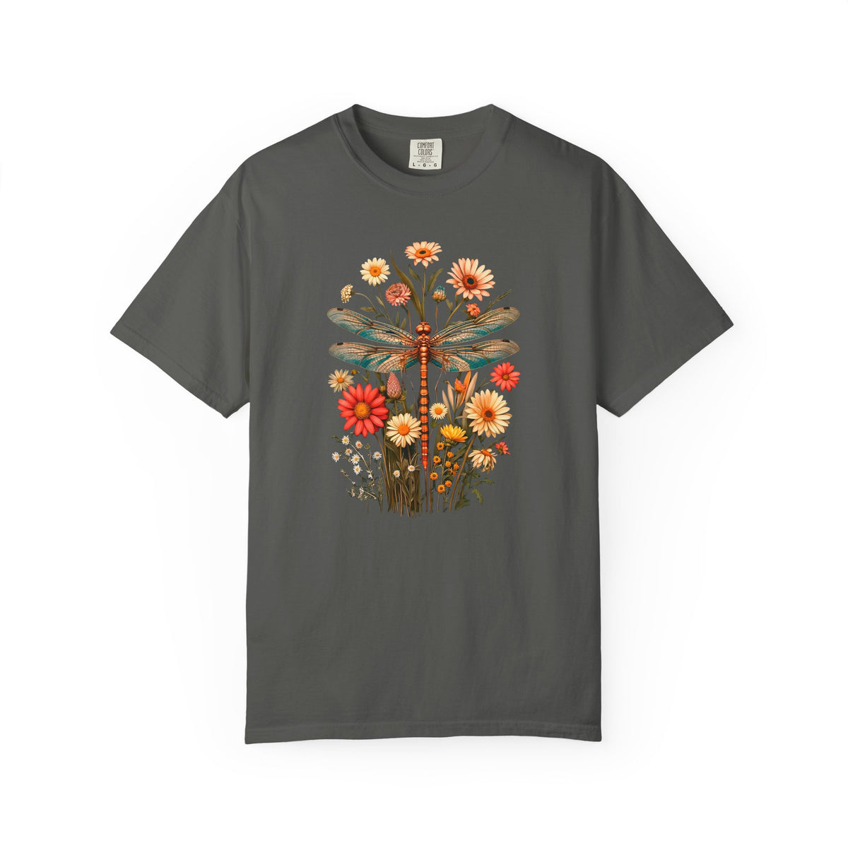 Dragonfly & Wildflower Vintage Floral Nature Tee