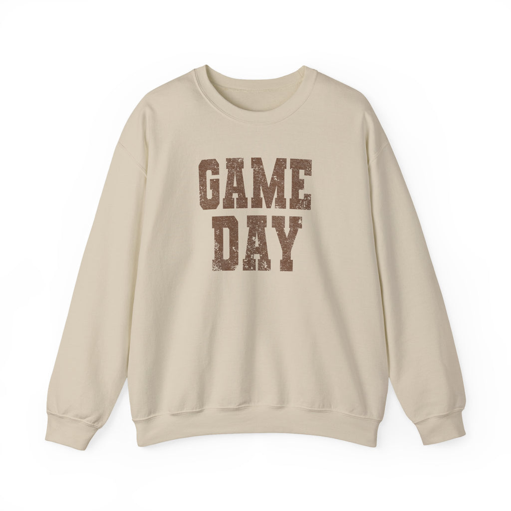 Game Day Crewneck Sweatshirt — Distressed Sports Fan Pullover