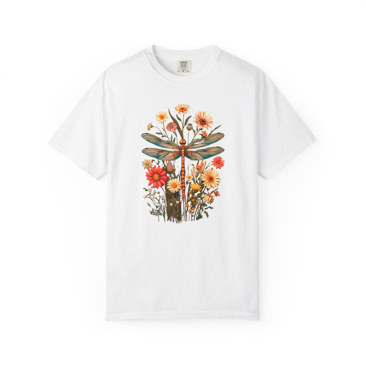 Dragonfly & Wildflower Vintage Floral Nature Tee